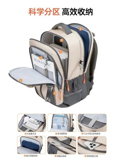 Lightweight Backpack for Boys, Primary & Middle School, Large Capacity - 4