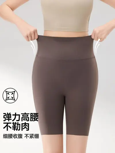 Damen-Yogahose 3/4, hohe Taille, Bauchkontrolle, Sommermodell - 3