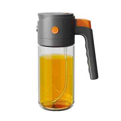 Borosilicate Oil Bottle 2-in-1, Food Grade, Thick Glass - 7