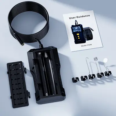 2 inch endoscope camera with 8mm lens and display, portable