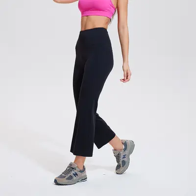 Lycra Yoga Pants, High Waist, Hip Lifting, Wide Leg - 9