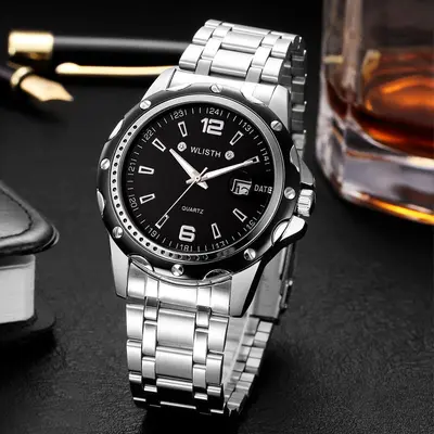 Wolix Herrenarmbanduhr wasserdicht, Kalender, Business Quarz - 7