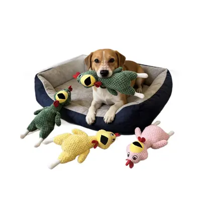 宠物毛绒大型犬玩具 发声惨叫鸡 狗狗啃咬互动耐咬宠物玩具