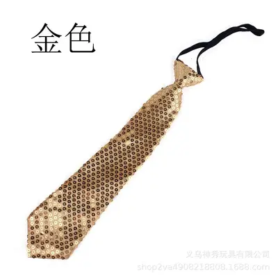 Korean-Style Sequin Tie for Hip-Hop Magic Performances - 7
