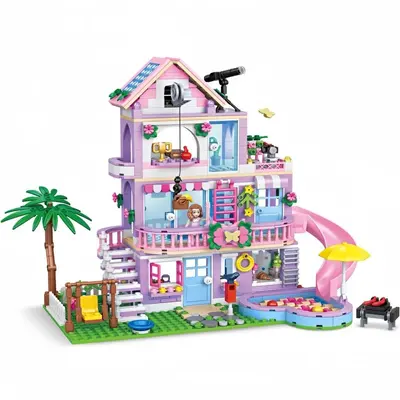 Mädchen-Baumhaus-Bausteinset, Strandvilla Prinzessinnenhaus - 11