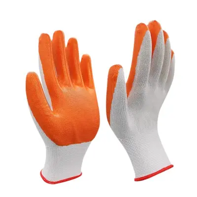 Non-Slip Nylon Nitrile Work Gloves, Wear-Resistant for Construction - 3