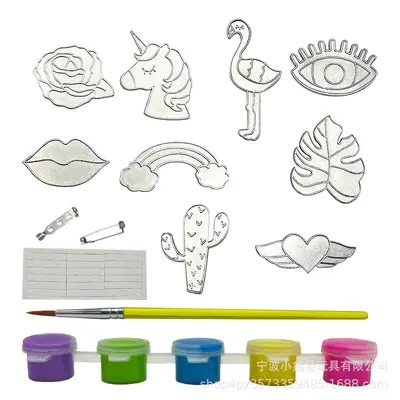 DIY-Graffiti-Kinderbrosche, Lernspielzeug zum Basteln - 5
