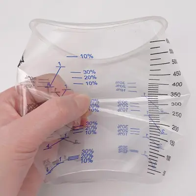 Einweg-Messbecher aus Kunststoff 600 ml, transparent, PP, mit Skala