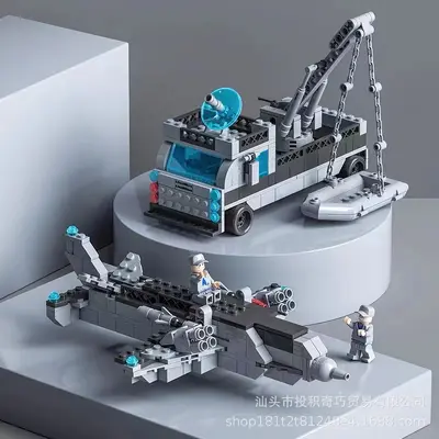 LEGO-Compatible Aircraft Carrier Building Block Set, 74 cm, Educational Toy Warship - 5