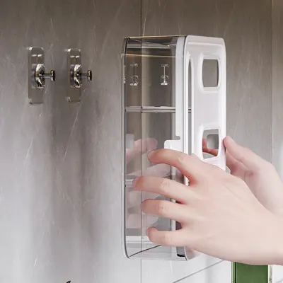 Kitchen plastic bag storage box, wall-mounted, large capacity