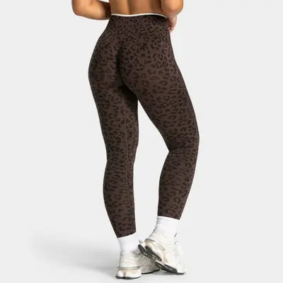 Hip-Lifting Yoga Pants with Tummy Control and Leopard Print Fitness Leggings - 9