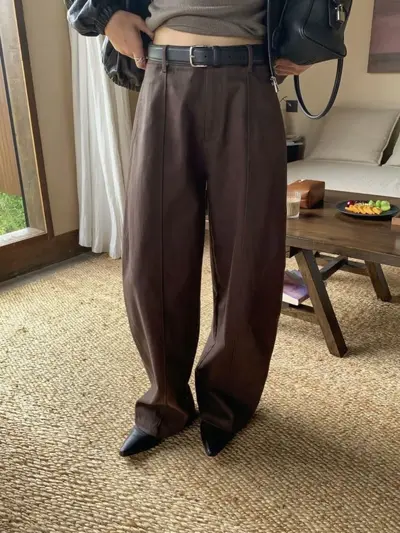 Women's Drape Wide-Leg Trousers, Thin Spring Casual Style - 8