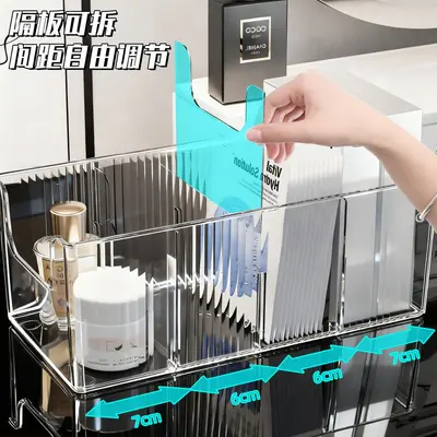 Acryl-Maskenaufbewahrungsbox mit transparenten Fächern - 5