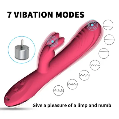 Lautloser Doppelvibrator mit Magnetladung, G-Punkt-Massagegerät für Frauen
