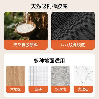 PU Natural Rubber Yoga Mat 5MM Anti-Slip Fitness Mat - 5
