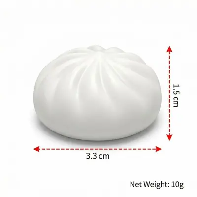 Kristal Baozi Sıkma Oyuncağı, TPR Stres Atma, Yavaş Geri Dönüşlü - 7