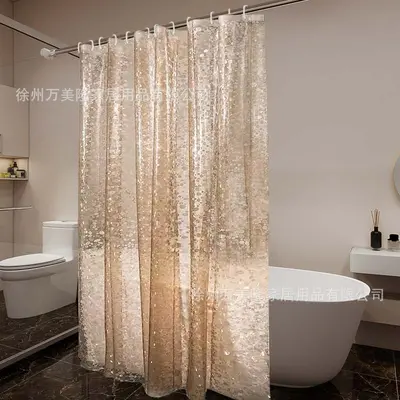 3D Baskılı PEVA Duş Perdesi, Su Geçirmez ve Küf Önleyici, Kalın Banyo Perdesi - 9