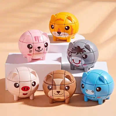 Animal-Shaped Three-Level Rubik's Cube, Educational Toy for Children