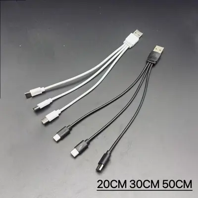 USB'den üç Tip-C şarj kablosuna üçü bir arada Typec veri kablosu PVC pil lityum pil USB şarj kablosu
