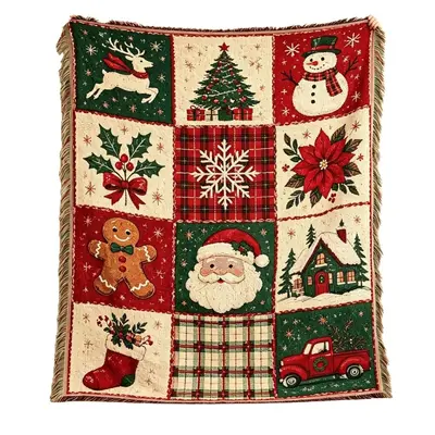 Halloween Pumpkin Pattern Decorative Blanket for Fireplace and Sofa - 6