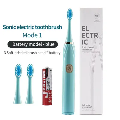 Household Handheld Soft-Bristle Automatic Battery Electric Toothbrush - 9