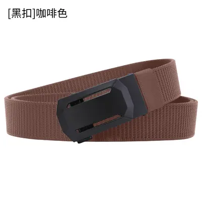 跨境专供男士战术腰带38加厚编织尼龙皮带合金自动扣运动裤腰带 - 10