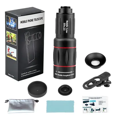 Sınır ötesi toptan 18X 28X 36X cep telefonu harici telefoto lens yüksek çözünürlüklü monoküler teleskop konser fotoğrafçılığı - 7