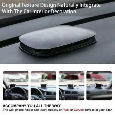 Universal Silicone Car Phone Holder for Dashboard and Sun Visor