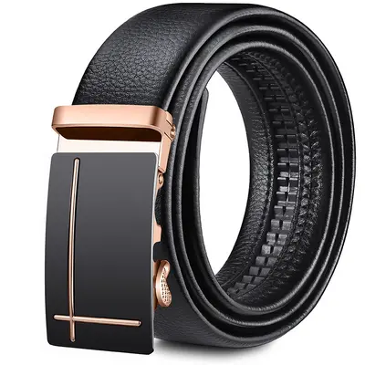 Factory direct sales] Men's belt soft leather automatic buckle daily versatile denim belt men's belt wholesale - 11