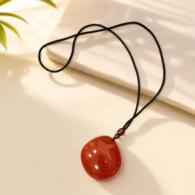 Qingyu stone pendant fish bone hand polished - 8