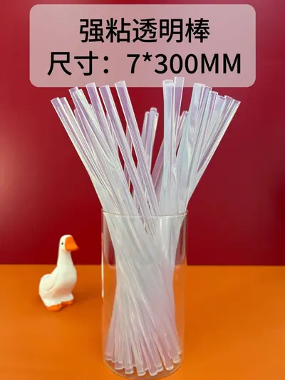 Clear High-Viscosity Hot Melt Glue Sticks, 7/11 mm, for Home Use - 11