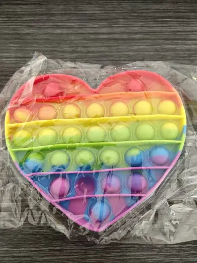 Rainbow Pop-It Fidget Toy for Kids, Stress Relief and Educational - 9