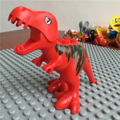 Büyük Taneli Yapı Blokları ile Uyumlu Okyanus Hayvanı ve Dinozor Seti - 7