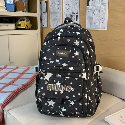 Printed Backpack, Large Capacity School Bag for Primary and Secondary Students - 7
