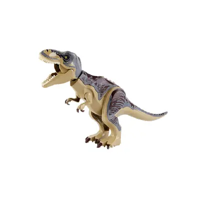 Dinosaur Building Block Set Compatible Baseplate Large and Small Pieces with Minifigure - 6