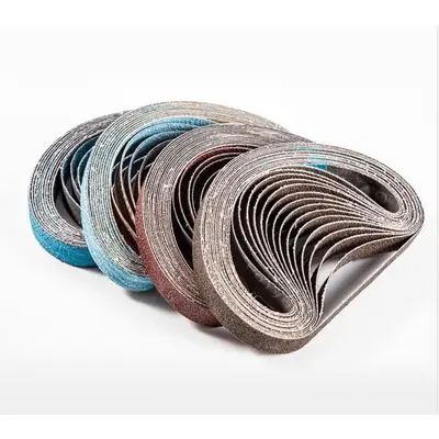 Küçük pnömatik zımpara bandı 10x330 ve 20x520, mavi, rulo