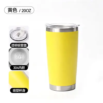 304 paslanmaz çelik 20oz çift katmanlı termos araba bardağı - 12