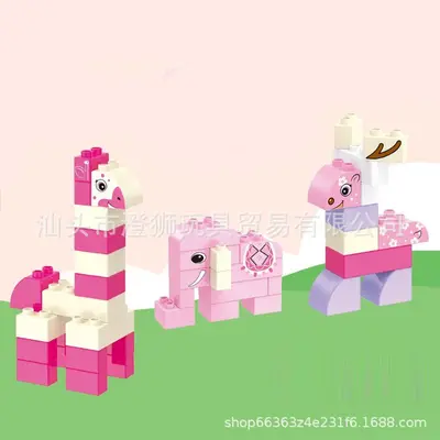 Creative large-block building toy, hands-on assembly