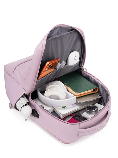 Women's Backpack, Expandable Laptop Compartment, Large Capacity - 4
