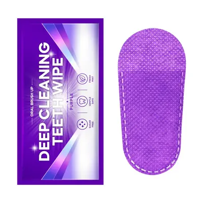 Finger Toothbrush and Oral Cleaning Wipe for Teeth and Stain Removal