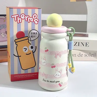 Stainless Steel Insulated Straw Cup for Students, Portable - 8