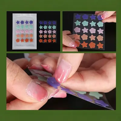 Индивидуальный дизайн патчей от прыщей Gradient Multicolor Cartoon с гидроколлоидом, впитывающих гной и маскирующих несовершенства кожи, пятновых патчей OEM - 4
