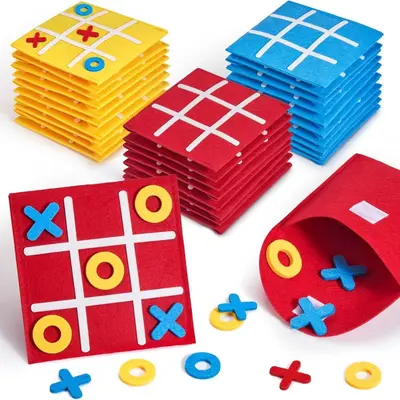 Felt Nine-Grid Tic-Tac-Toe Game Board for Parent-Child Play - 5