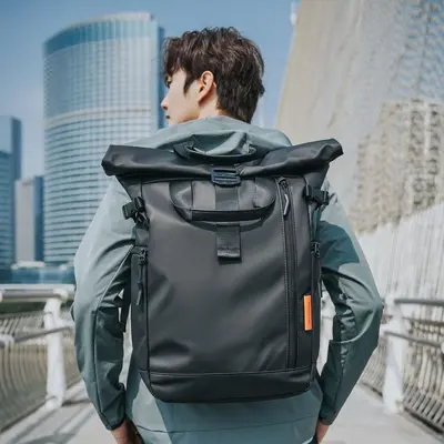 Herren-Laptop-Rucksack aus wasserdichtem Oxford-Gewebe, groß