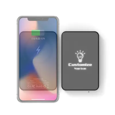 LED ışıklı Magsafe manyetik kablosuz hızlı şarj mobil güç kaynağı arka ışık ışıklı 15W kablosuz hızlı şarj güç bankası