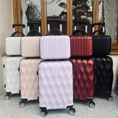 Fabrika ABS Dönebilen Tekerlek Çekili Bavul Seti 12/20/24/28 İnç 4'lü Paket Dış Ticaret Özel İmal Uçak Bagajı - 5