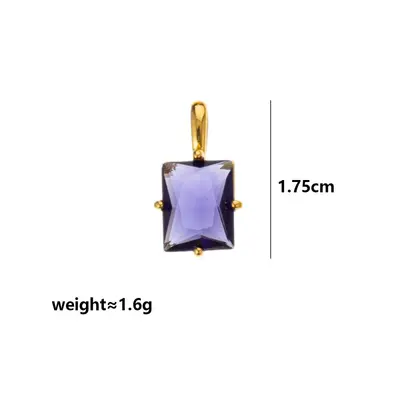 Geometrik burç taşı kolye, çintamani ayarı, zirkon - 8