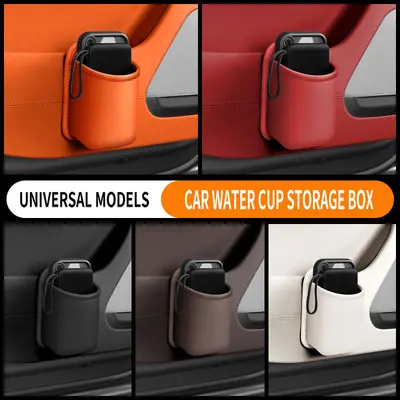Car Door Side Storage Box, Seat Back Organizer with Cup Holder