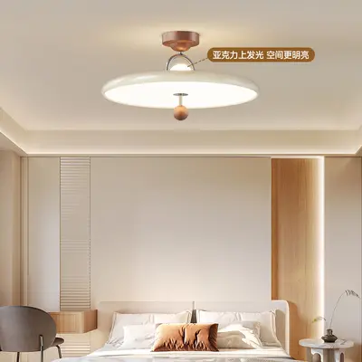 Retro Bedroom Ceiling Light, French Vintage Style, Full Spectrum Eye-Care