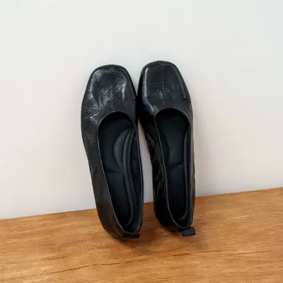 Women's Sheepskin Ballet Flats, French Retro Style, Comfortable